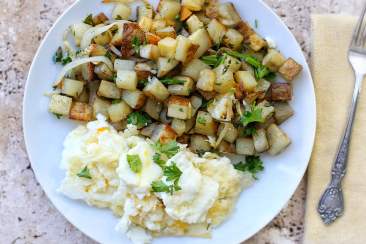 Easy Potato hash with egg whites