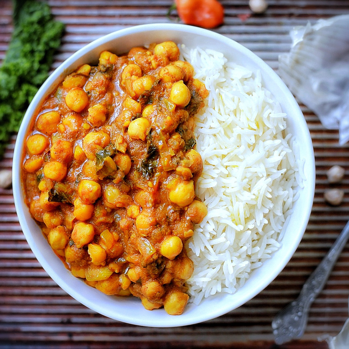 Spicy Caribbean Chickpea Curry With Rice - Afrovitalityeats