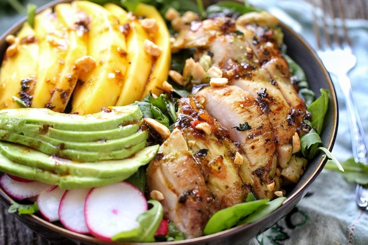 cilantro lime grilled chicken salad