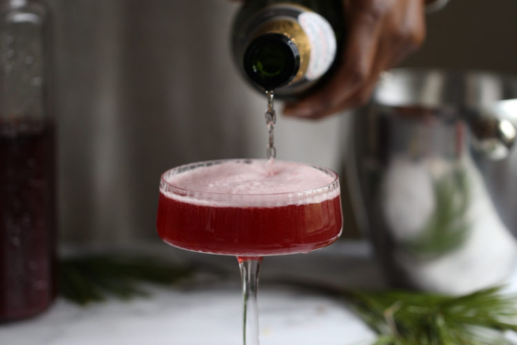 hibiscus champagne cocktail