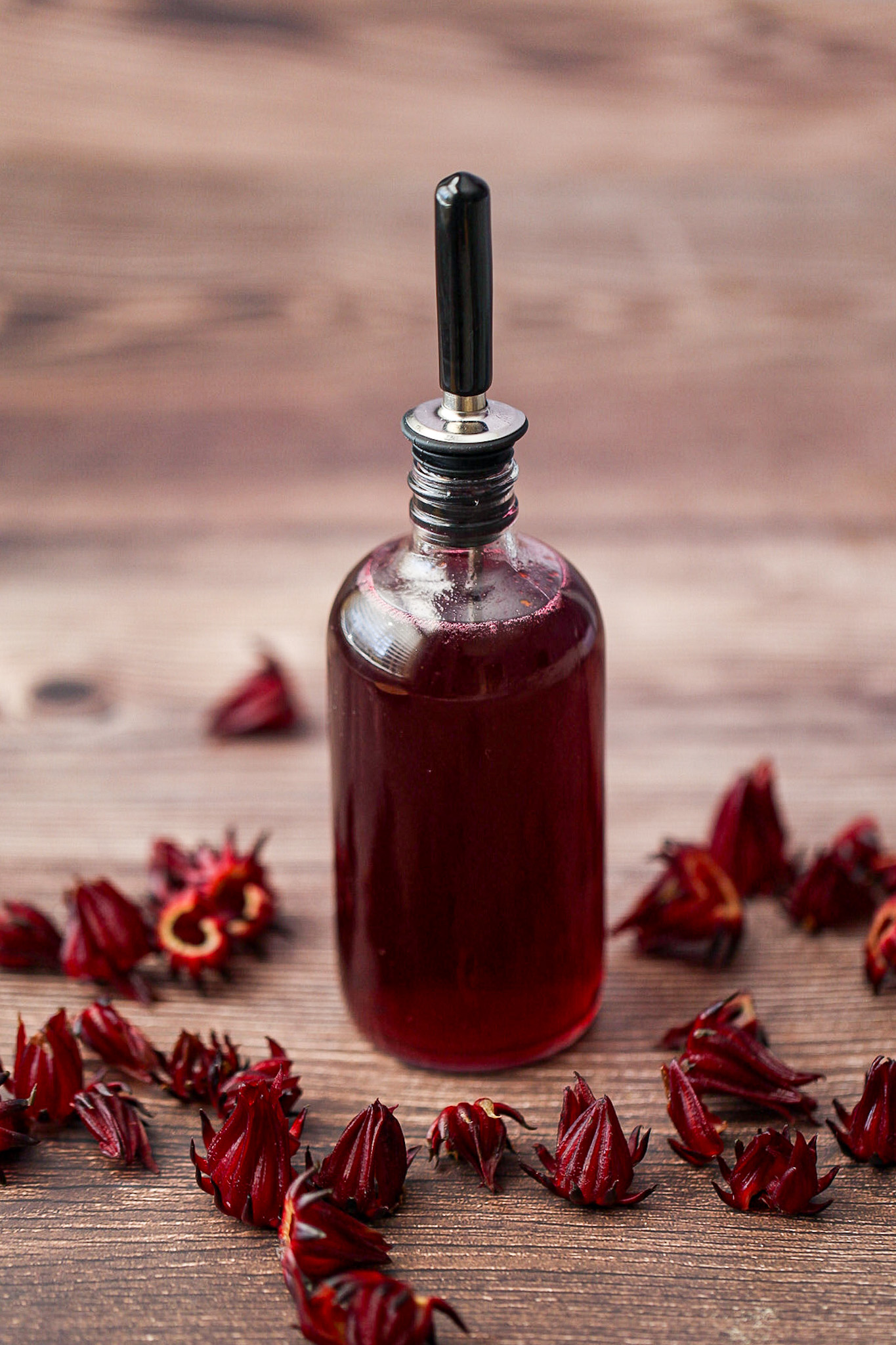 hibiscus infused simple syrup